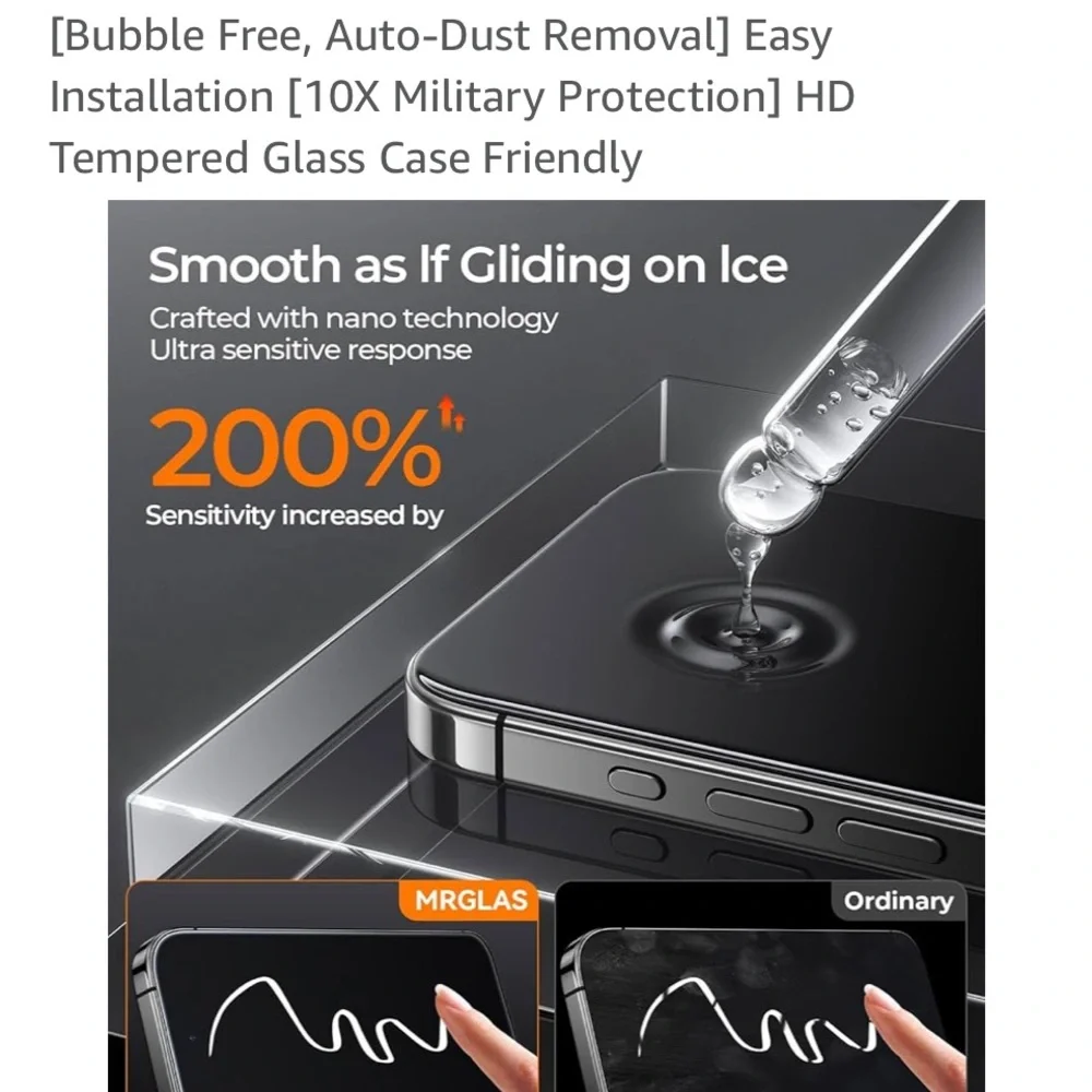 iPhone 15 Pro Max Screen Protector - MRGLAS 3+2 Packs Pro Max Screen Protector